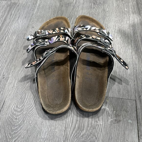 Birkenstock Florida Floral Black Sandals Women’s EU 39 US 8-8.5 Soft Bed - Picture 5 of 9